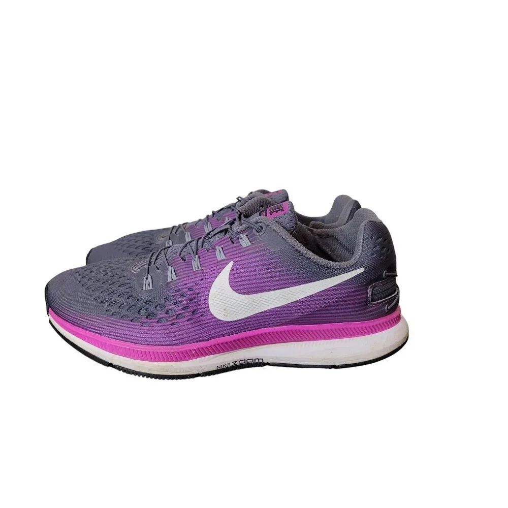 Nike Zoom Pegasus Women's Running Shoes Gray/Purple Size 6.5